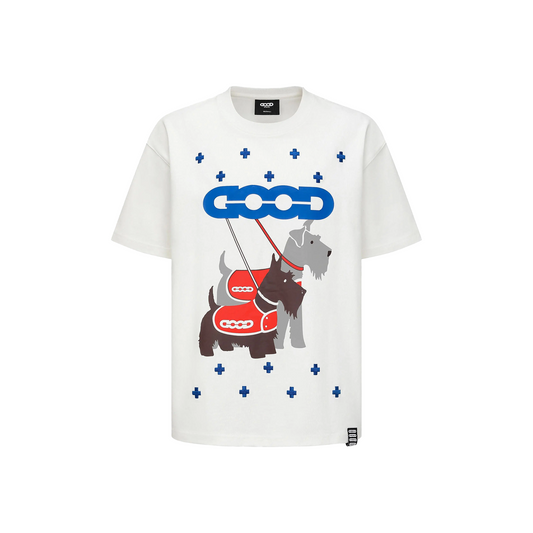 GOODBRAND Schnauzer Cross Tatami Tee White (SS25)