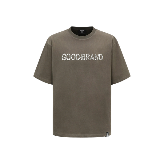 GOODBRAND Sequin Logo Tee Grey (SS25)