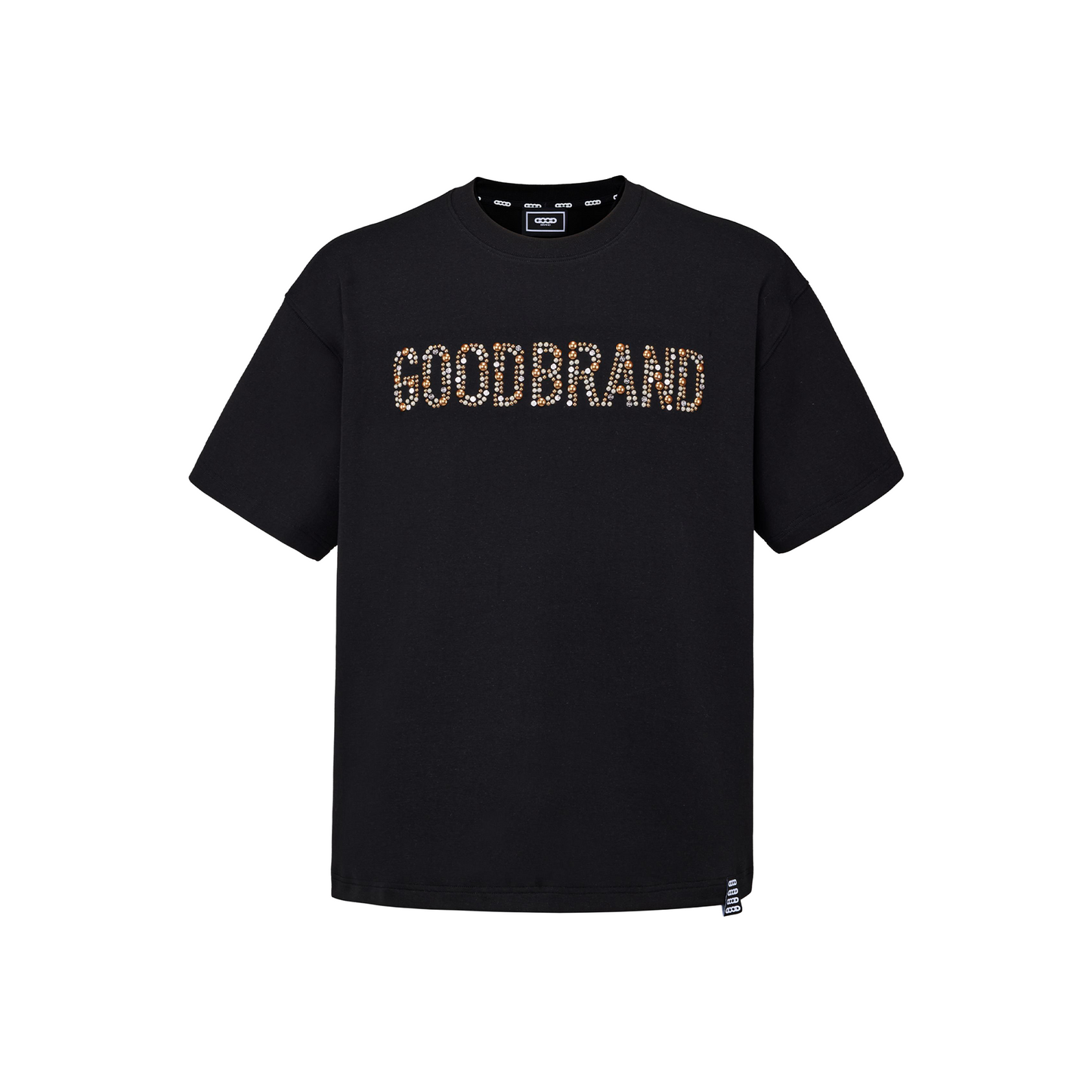 GOODBRAND Slogan Champagne Fragment Tee Black (SS26)