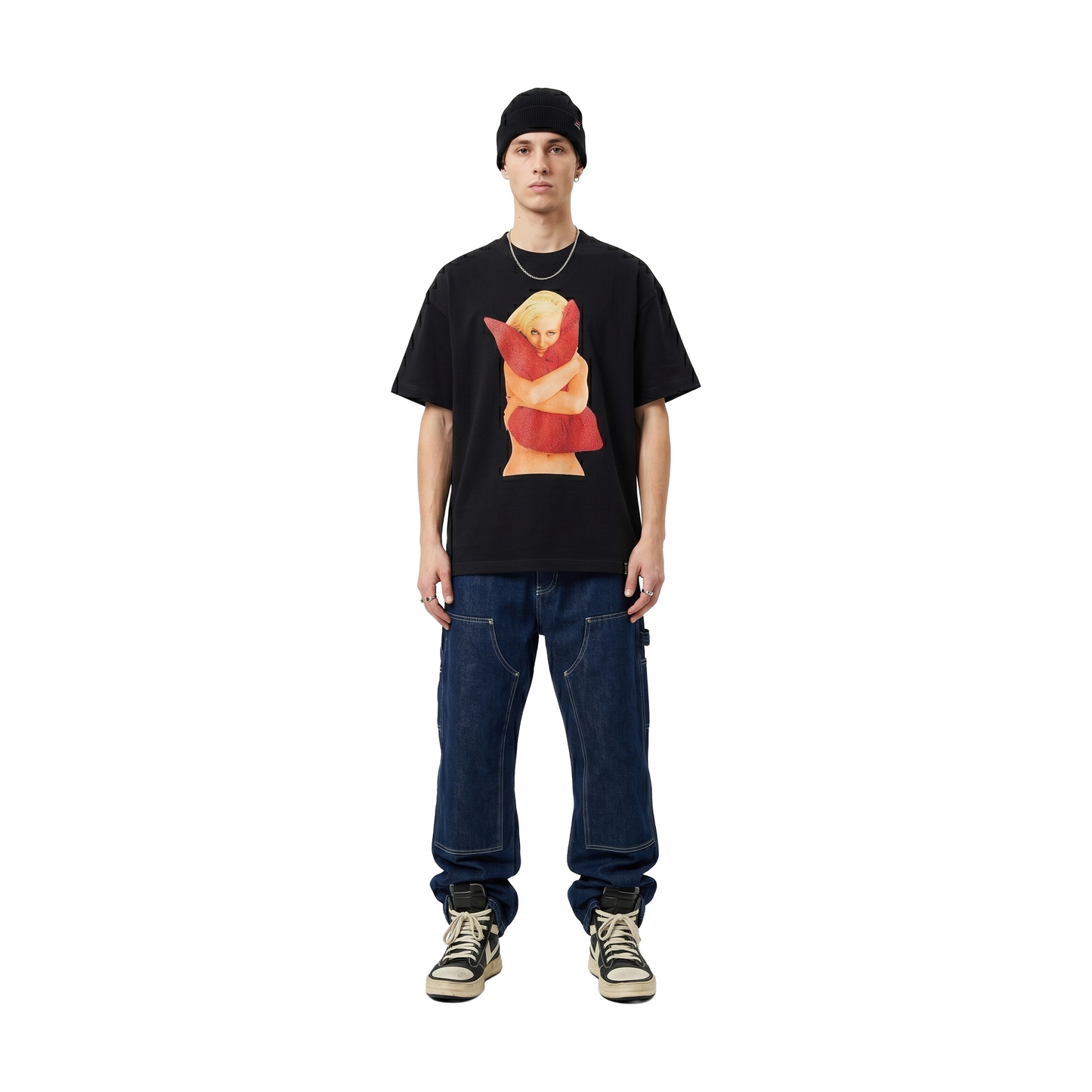 GOODBRAND x PLAYBOY Blonde Pillow Girl Logo Tee Black (SS26)