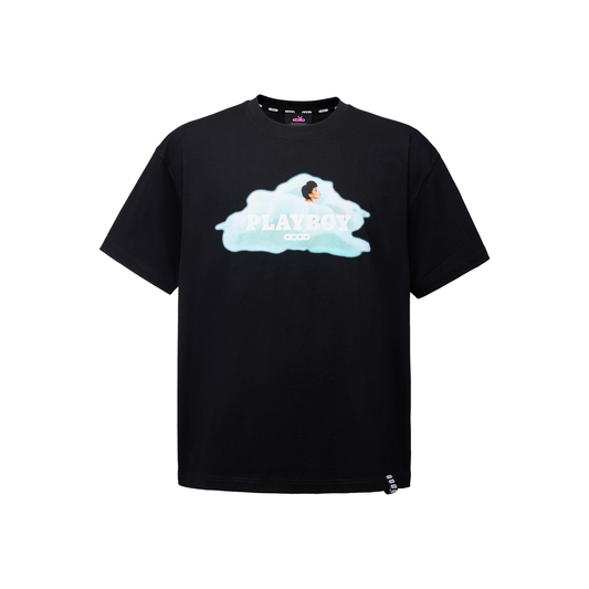 GOODBRAND x PLAYBOY Cloud Silhouette & Classic Puff Logo Tee Black (SS26)
