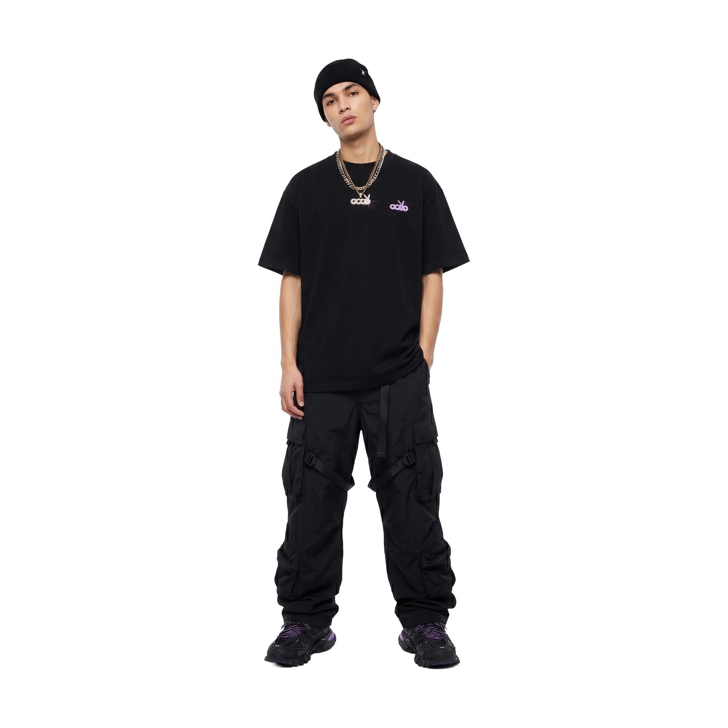 GOODBRAND x PLAYBOY Pin-up & Glitter Logo Tee Black (SS26)