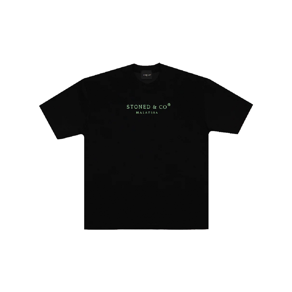 Stoned & Co ® Golden Jade: Jade Signature Tee Black (SS25)