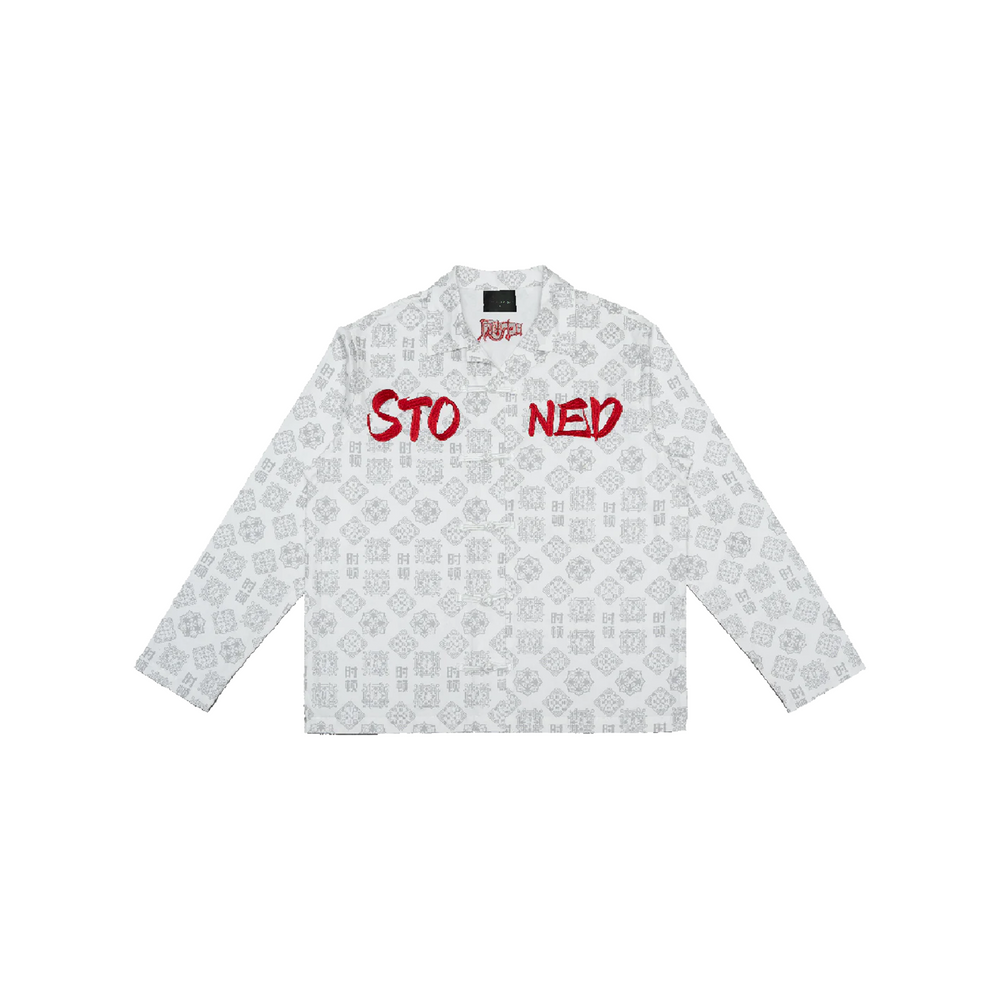 Stoned & Co ® Golden Jade: Monogram Tang Suit Shirt White (SS25)