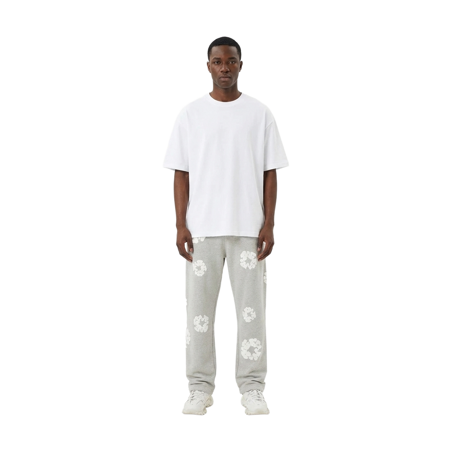 Denim Tears The Cotton Wreath Baggy Sweatpants Grey (SS25)