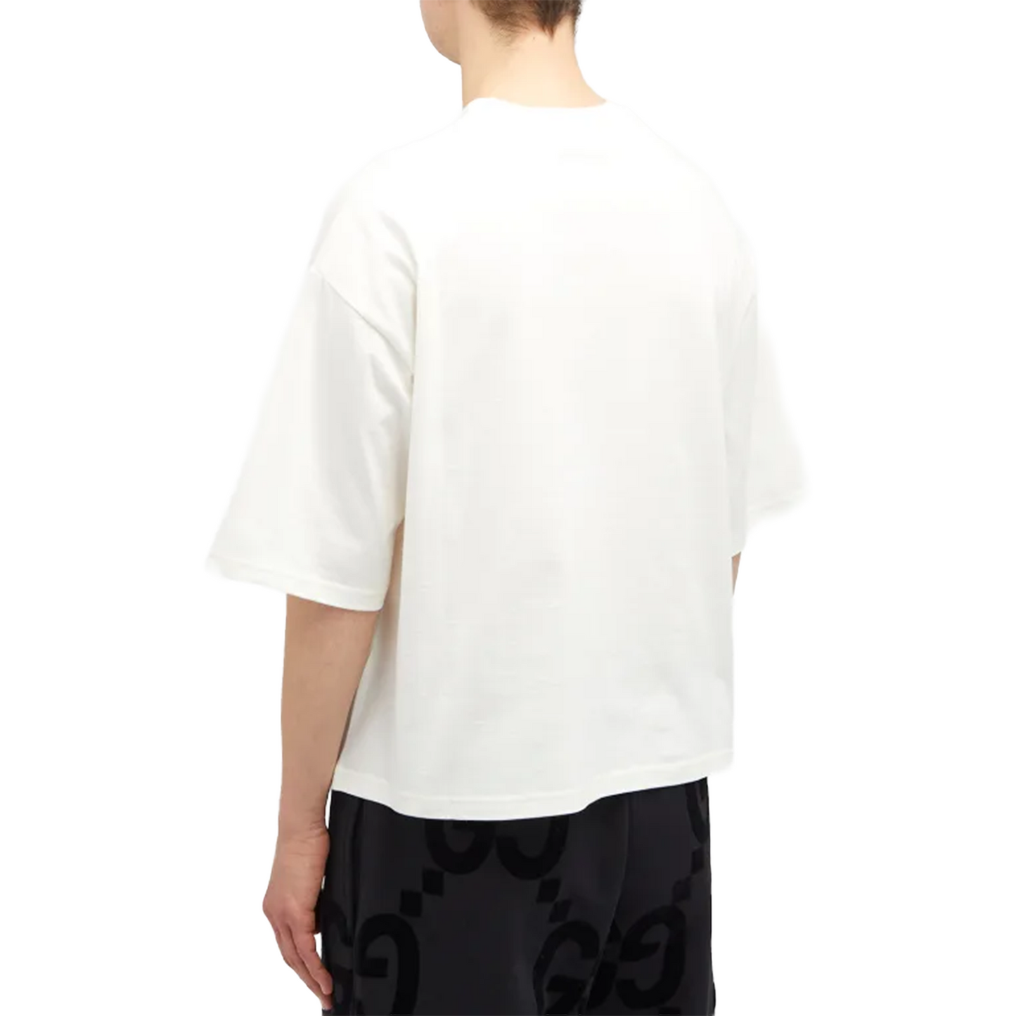 GUCCI Interlocking Black GG Sprayed Monogram Logo Tee Sunlight (SS24)