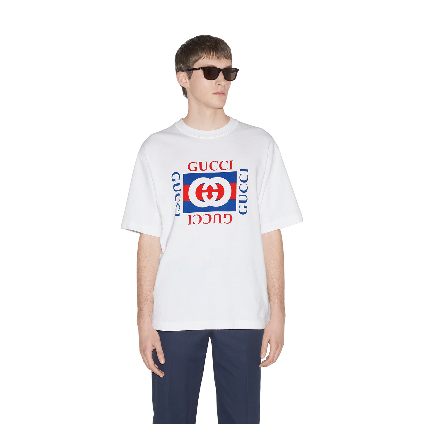 GUCCI Printed Cotton Jersey Tee White (SS23)