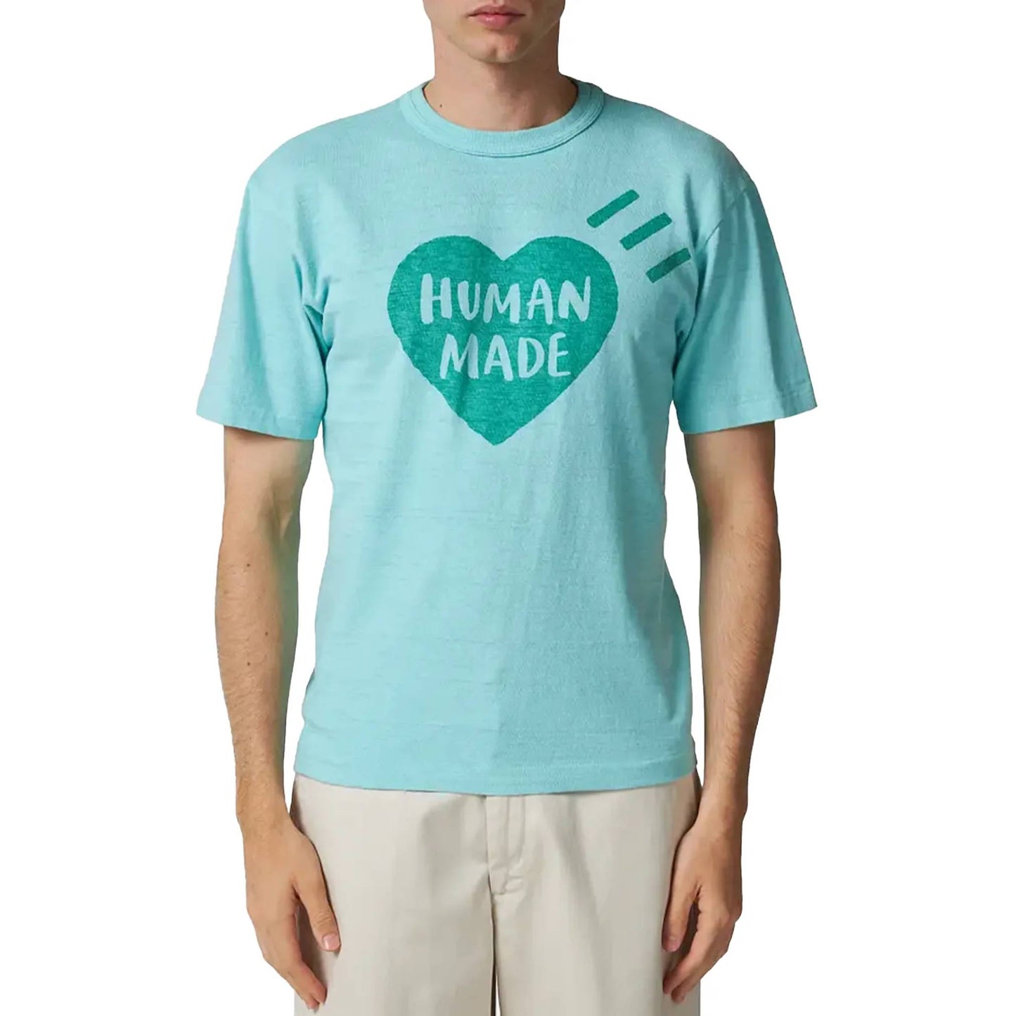 Human Made Garment Dyed Big Heart Tee Green