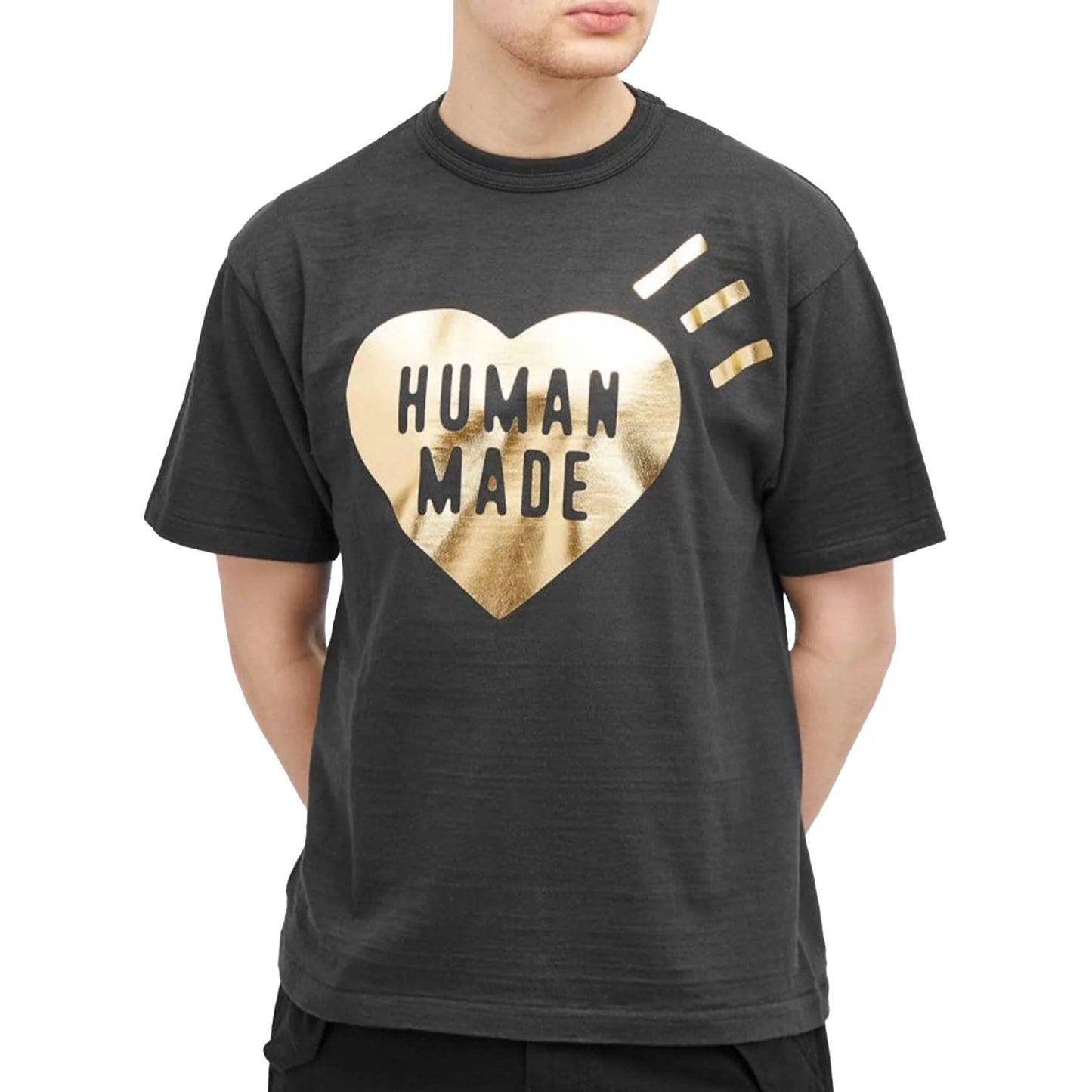 Human Made Metallic Heart Tee Black