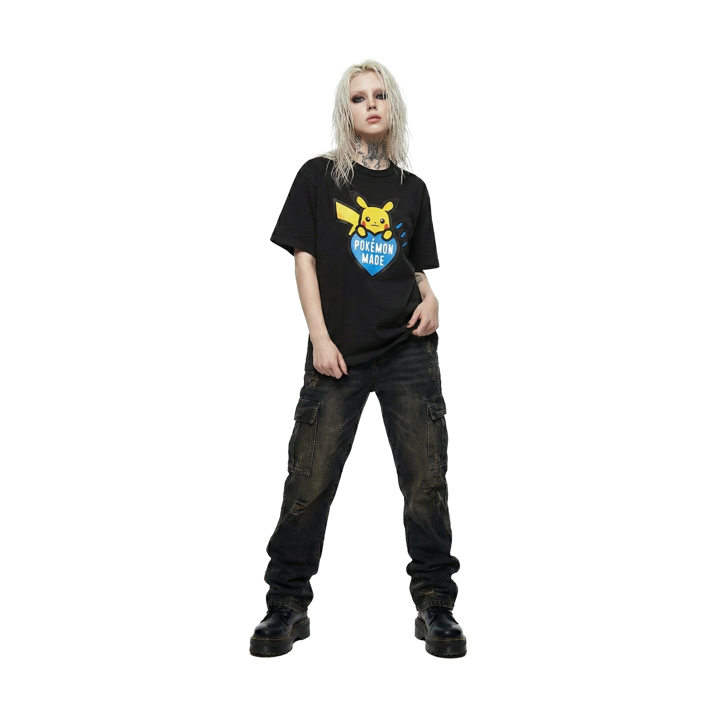 Human Made x Pokémon Made Blue Heart Graphic Offline Exclusive Tee Black (FW25)