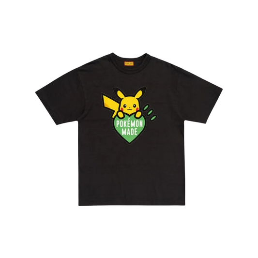 Human Made x Pokémon Made Green Heart Graphic Kyoto Exclusive Tee Black (FW25)