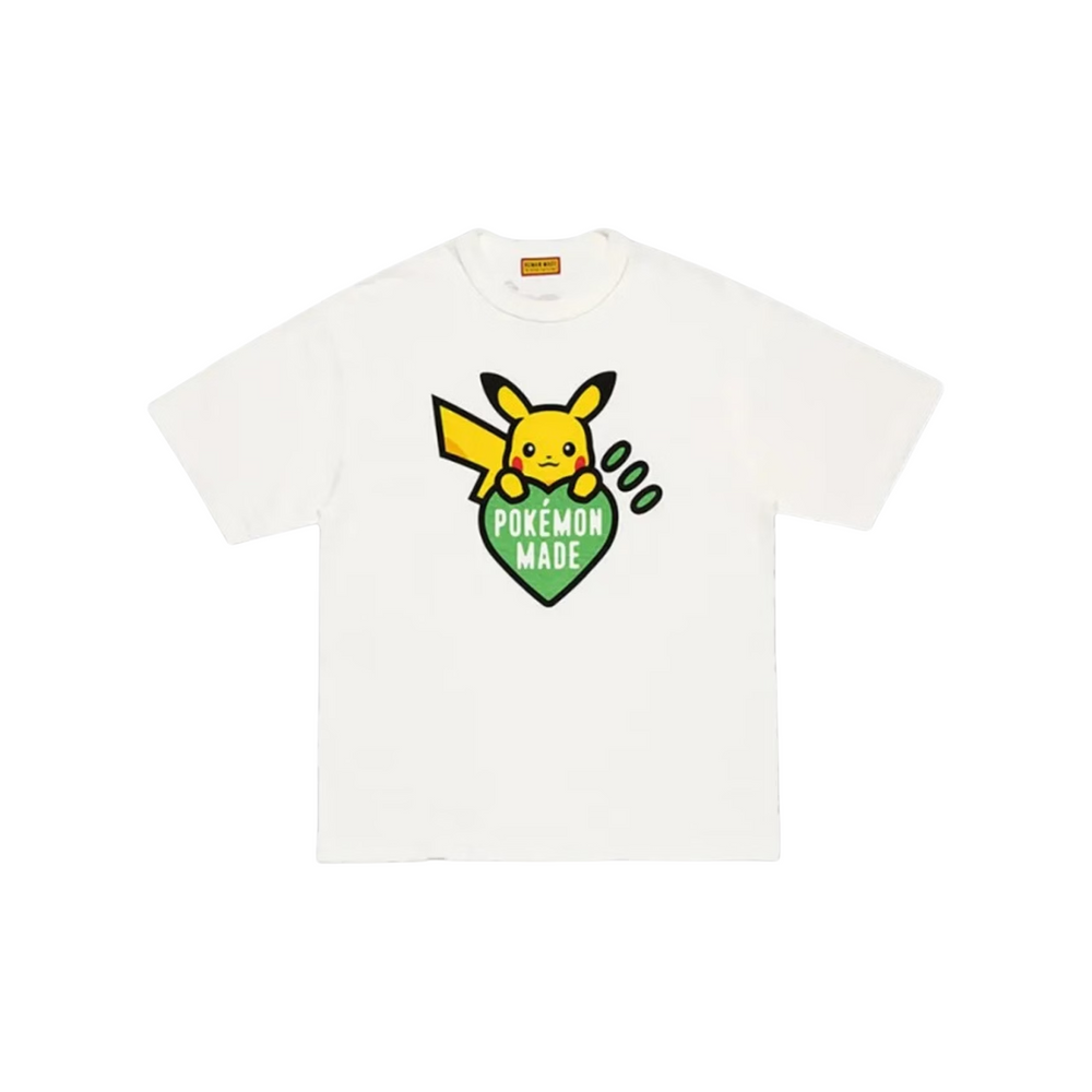 Human Made x Pokémon Made Green Heart Graphic 1928 Exclusive Tee White (FW25)