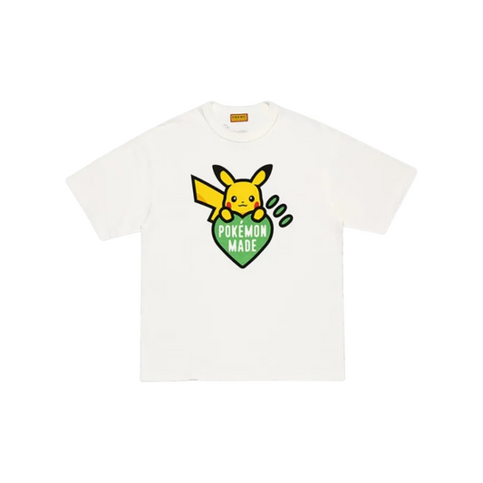 Human Made x Pokémon Made Green Heart Graphic Kyoto Exclusive Tee White (FW25)
