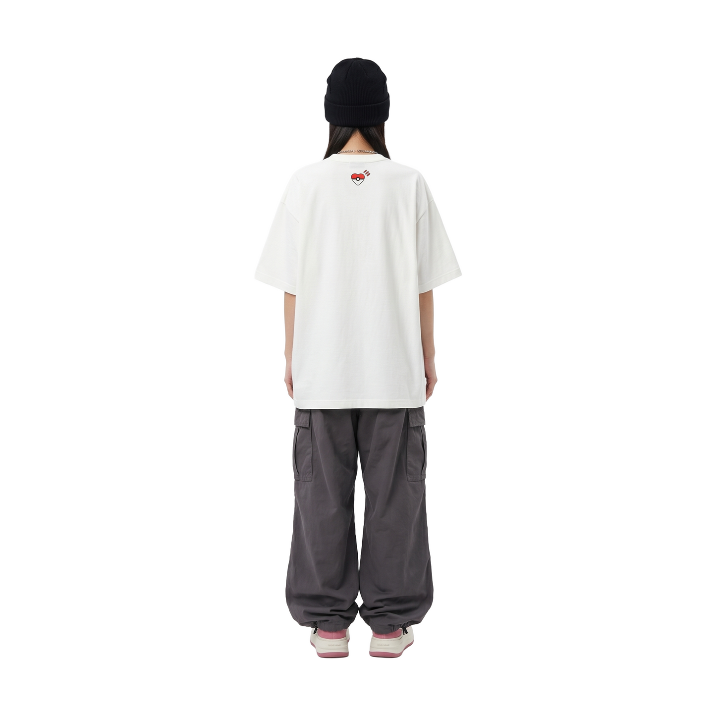 Human Made x Pokémon Made Pink Heart Graphic Harajuku Exclusive Tee White (FW25)