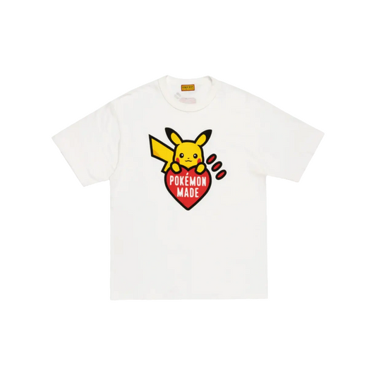 Human Made x Pokémon Made Red Heart Graphic Online Exclusive Tee White (FW25)
