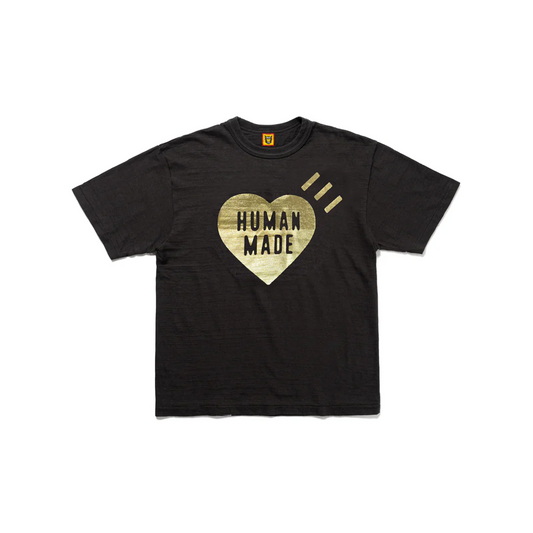 Human Made Metallic Heart Tee Black