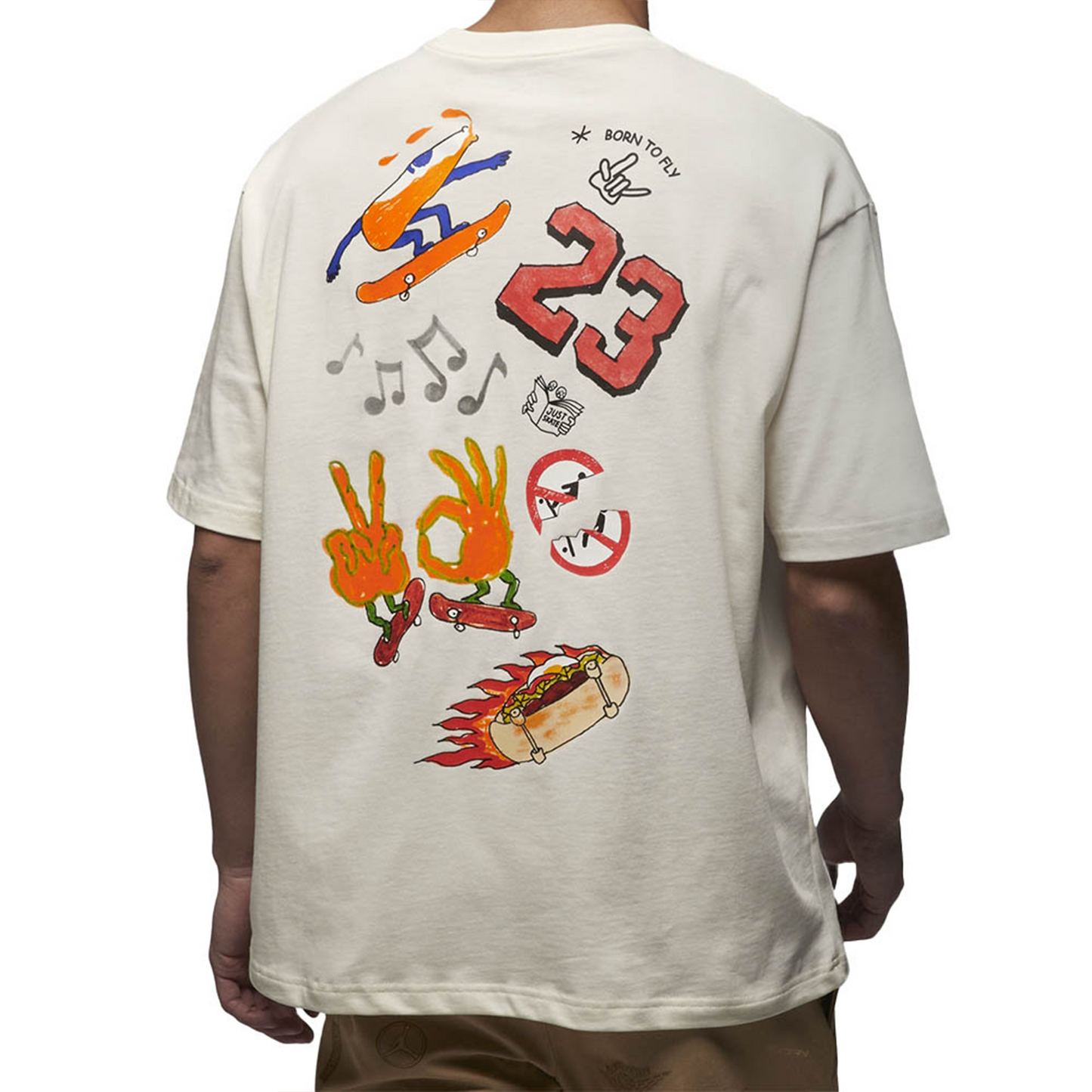 Jordan Fire Jumpman Back Logo Tee Natural (SS23)
