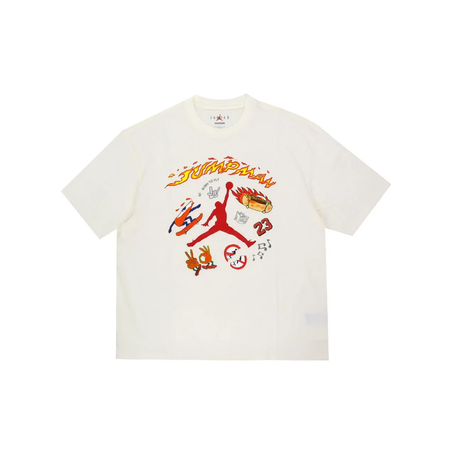 Jordan Fire Jumpman Front Logo Tee Natural (SS23)