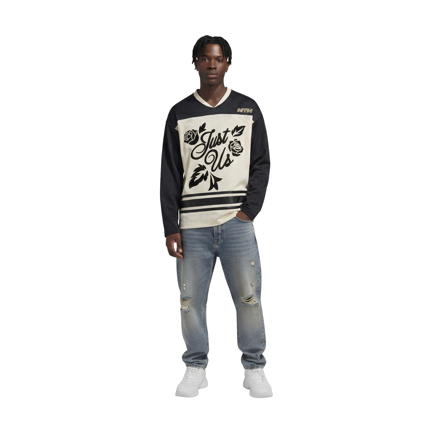 KITH Malik Long Sleeved Mesh Jersey Sandrift (FW25)