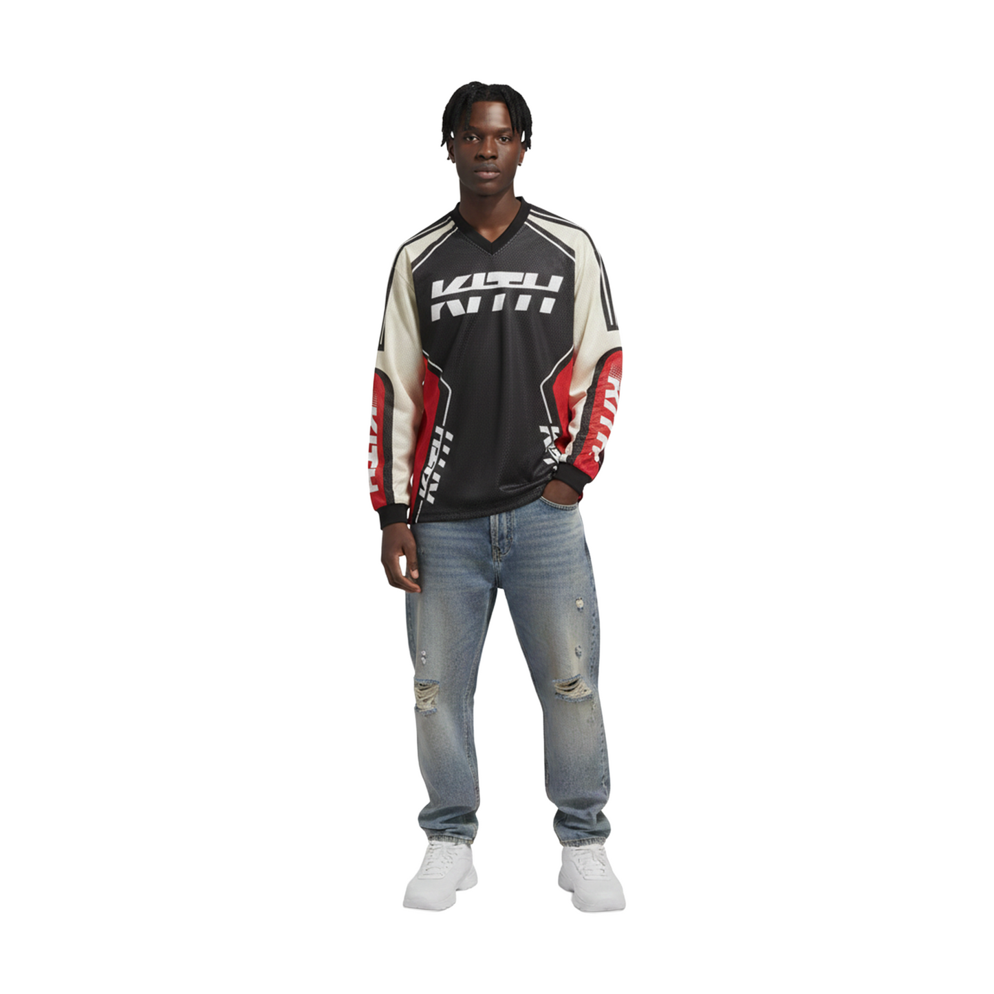 KITH Moto Mesh Long Sleeved Donovan Tee Black (FW25)