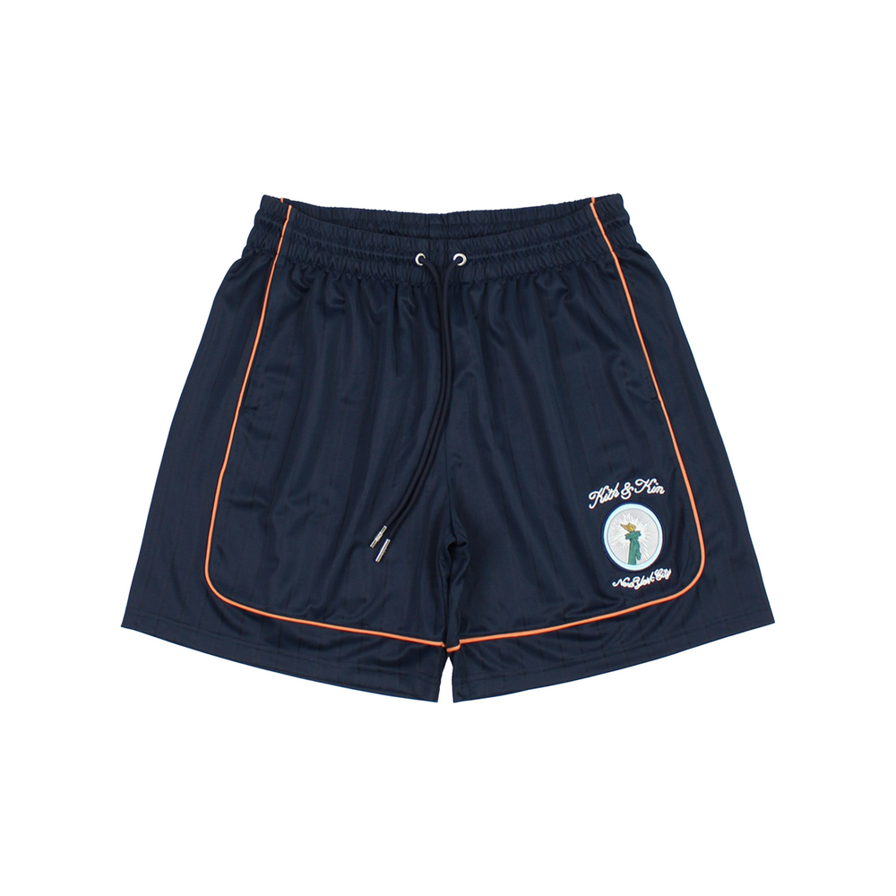 KITH New York City Exclusive Soccer Shorts Navy (SS25)