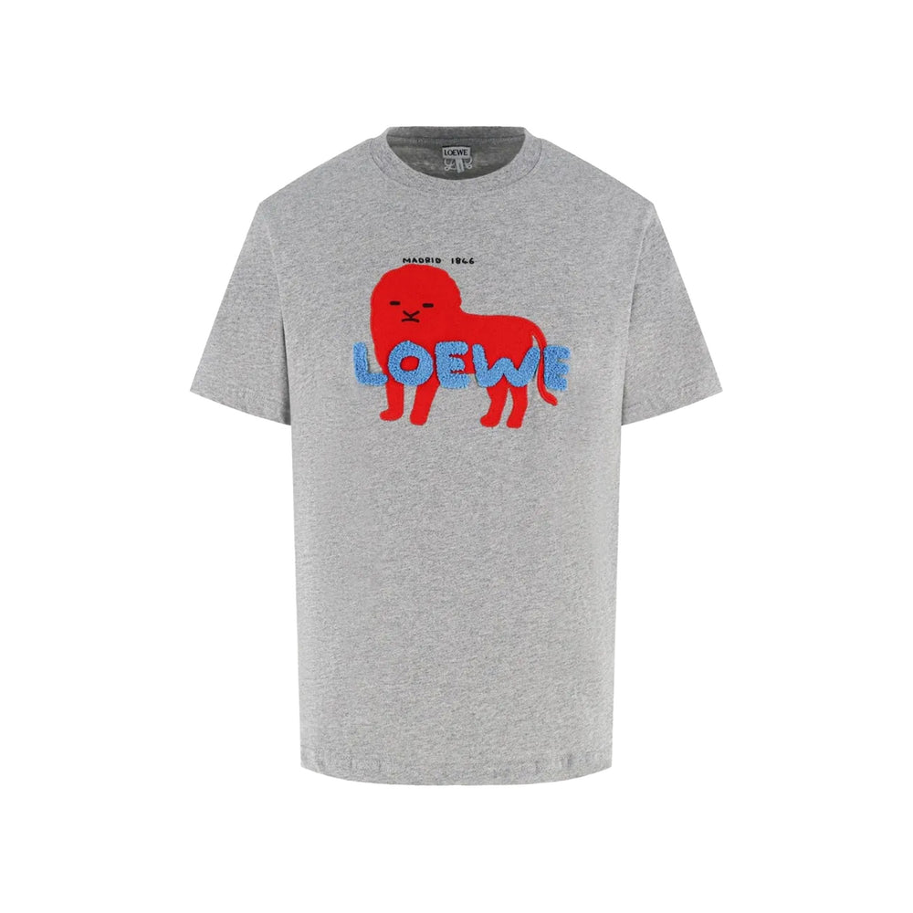LOEWE 180th Anniversary Capsule Relaxed Fit Tee Grey Melange (SS26)