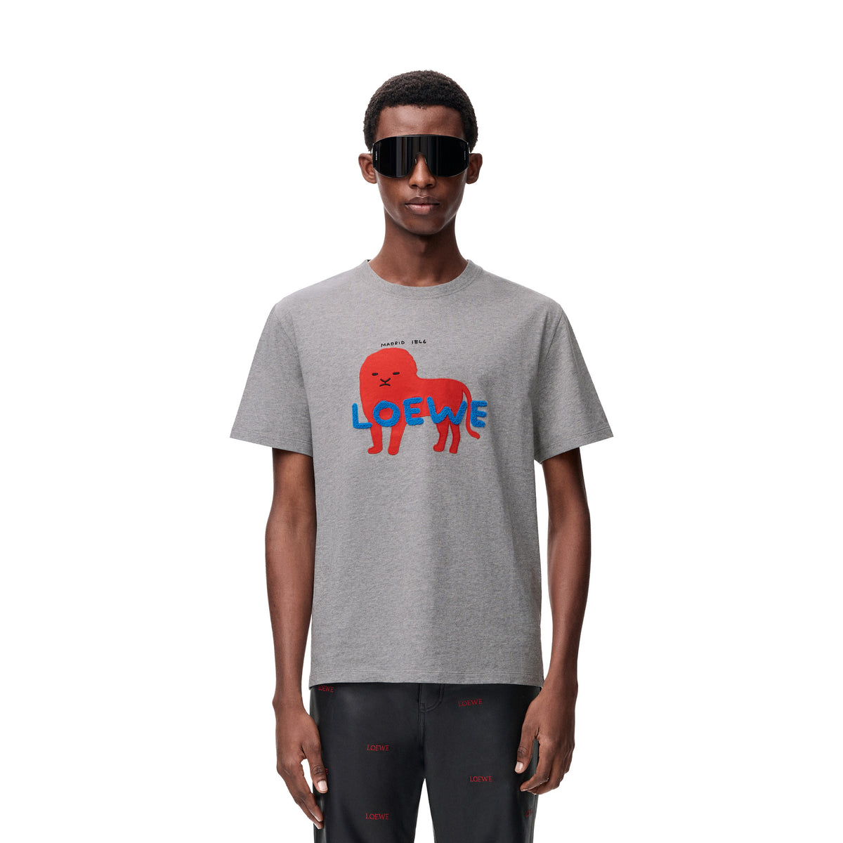 LOEWE 180th Anniversary Capsule Relaxed Fit Tee Grey Melange (SS26)