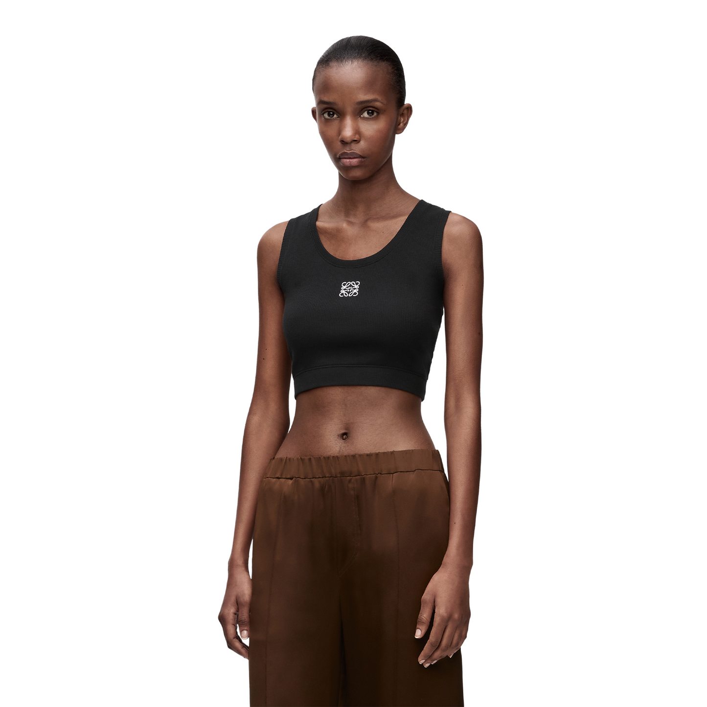 LOEWE Anagram Cropped Tank Top Black (SS22)