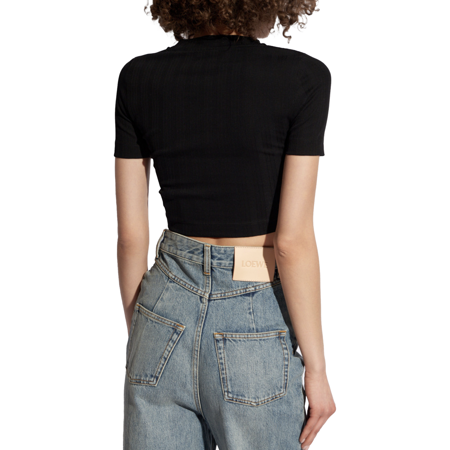 LOEWE Anagram Cropped Top Black (SS23)