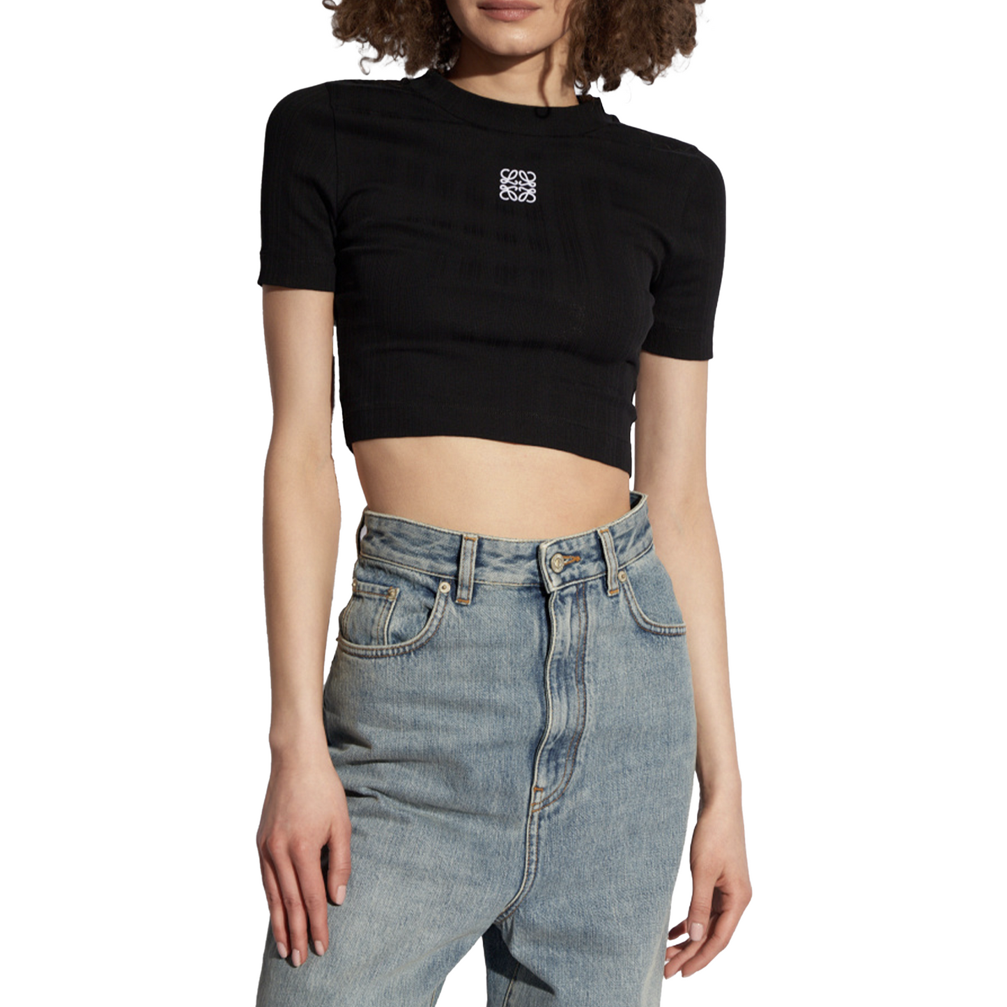 LOEWE Anagram Cropped Top Black (SS23)