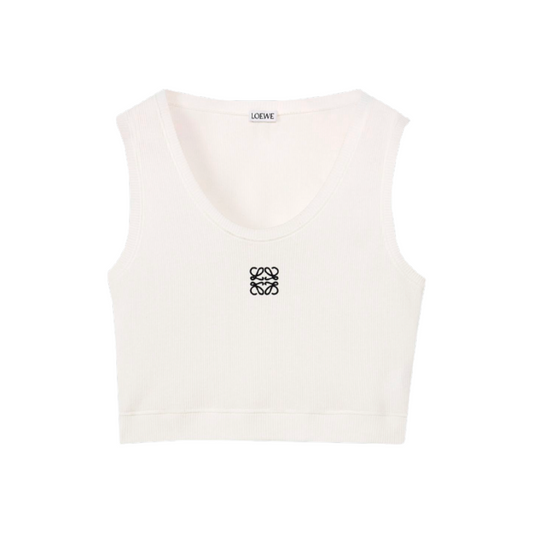 LOEWE Anagram Cropped Tank Top White (SS22)