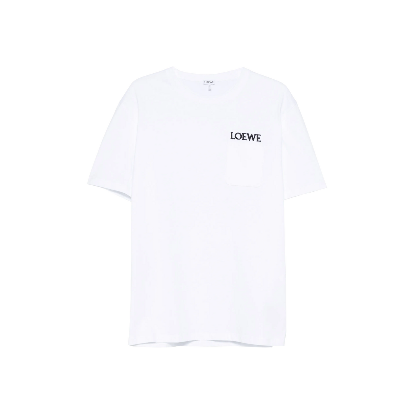 LOEWE Chest Patch Pocket Relaxed Fit Tee White (SS26)