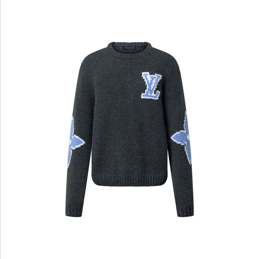 LOUIS VUITTON Chunky Wool Blend Pullover Deep Gray (FW24)