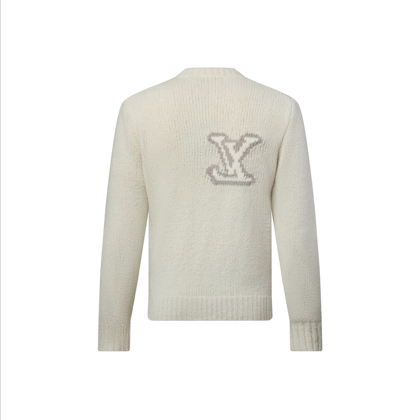 LOUIS VUITTON LV Intarsia Crewneck Off-White (FW25)