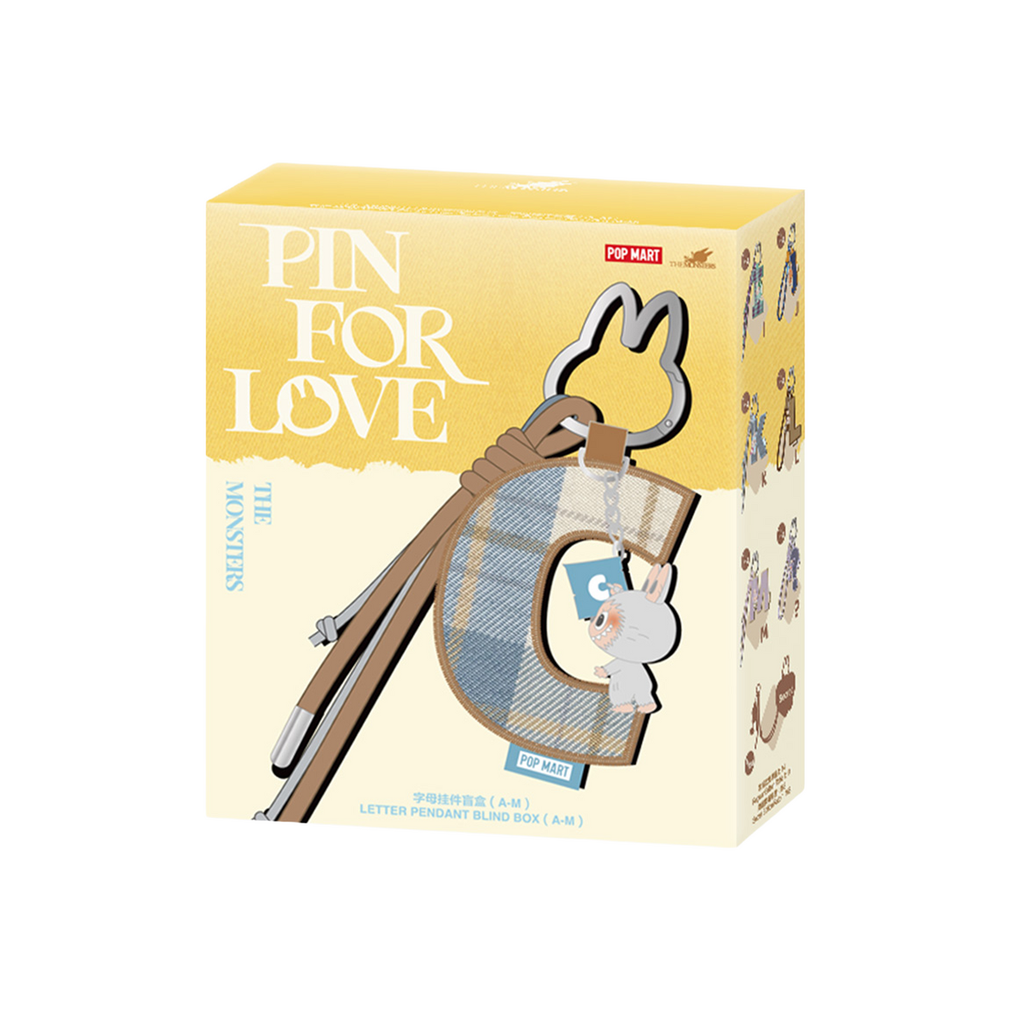 POP MART LABUBU THE MONSTERS Pin for Love Series - Letter Pendant Blind Box (A-M)