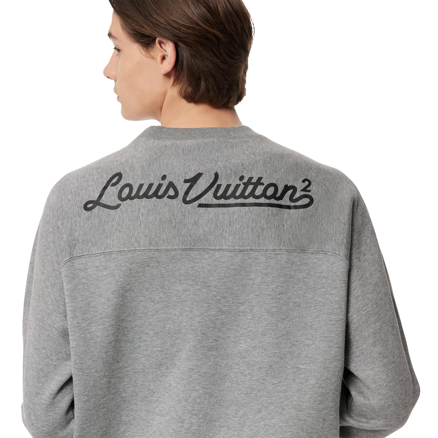 LOUIS VUITTON x Nigo Printed Heart Sweatshirt Light Grey (FW21)