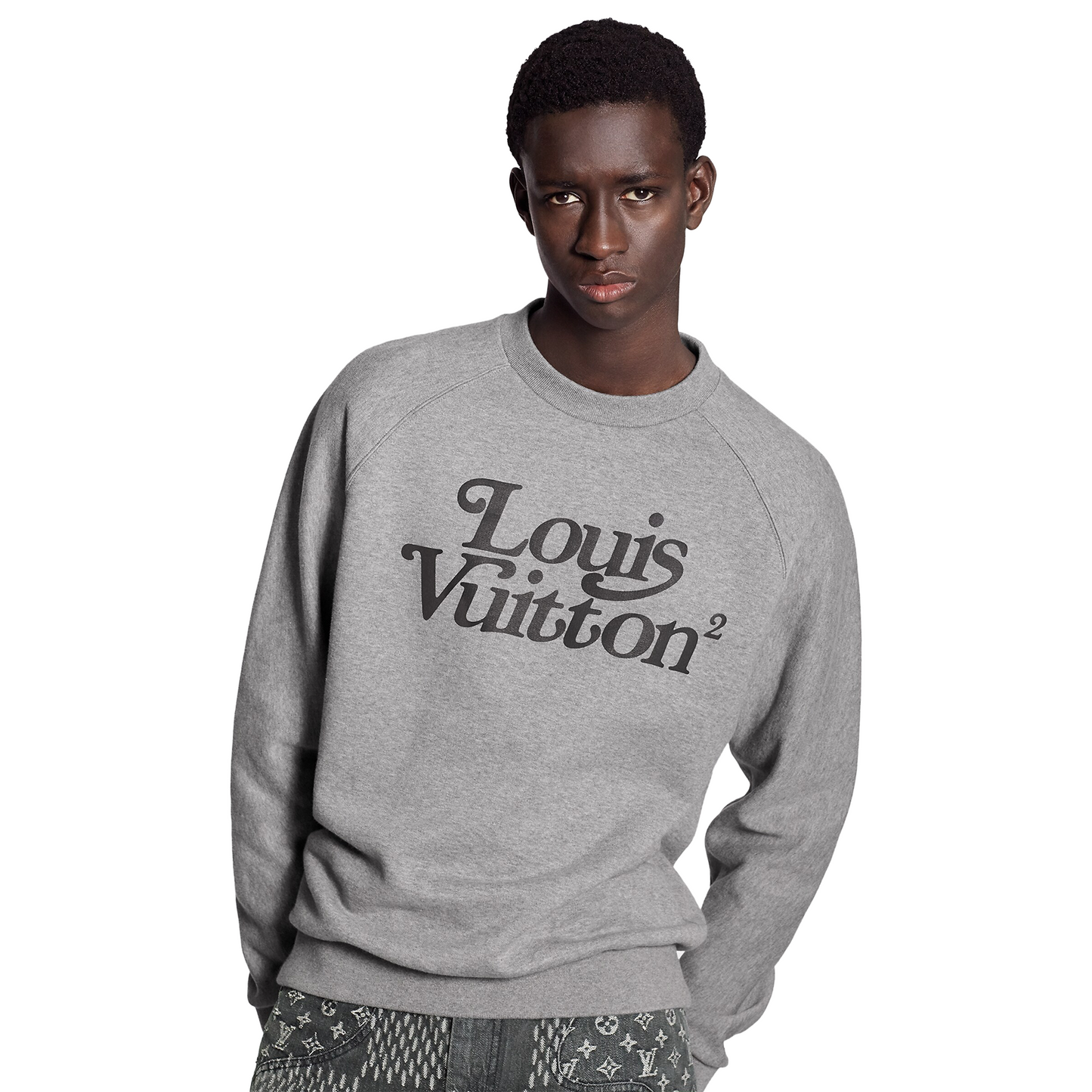 LOUIS VUITTON x Nigo Squared LV Sweatshirt Gris Clair (SS20)