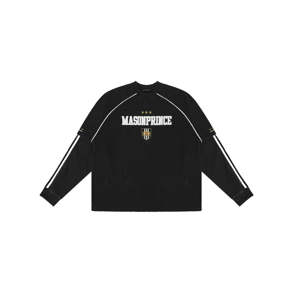 MASONPRINCE 8 Badge Long Sleeve Tee Black (SS25)