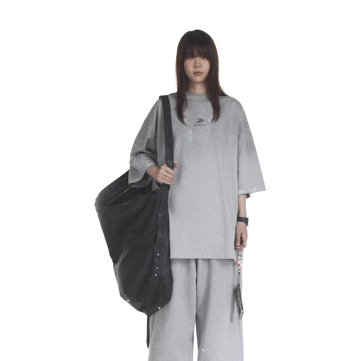 MASONPRINCE Autumn Paint Finished S/S Tee Heather Grey (FW24)