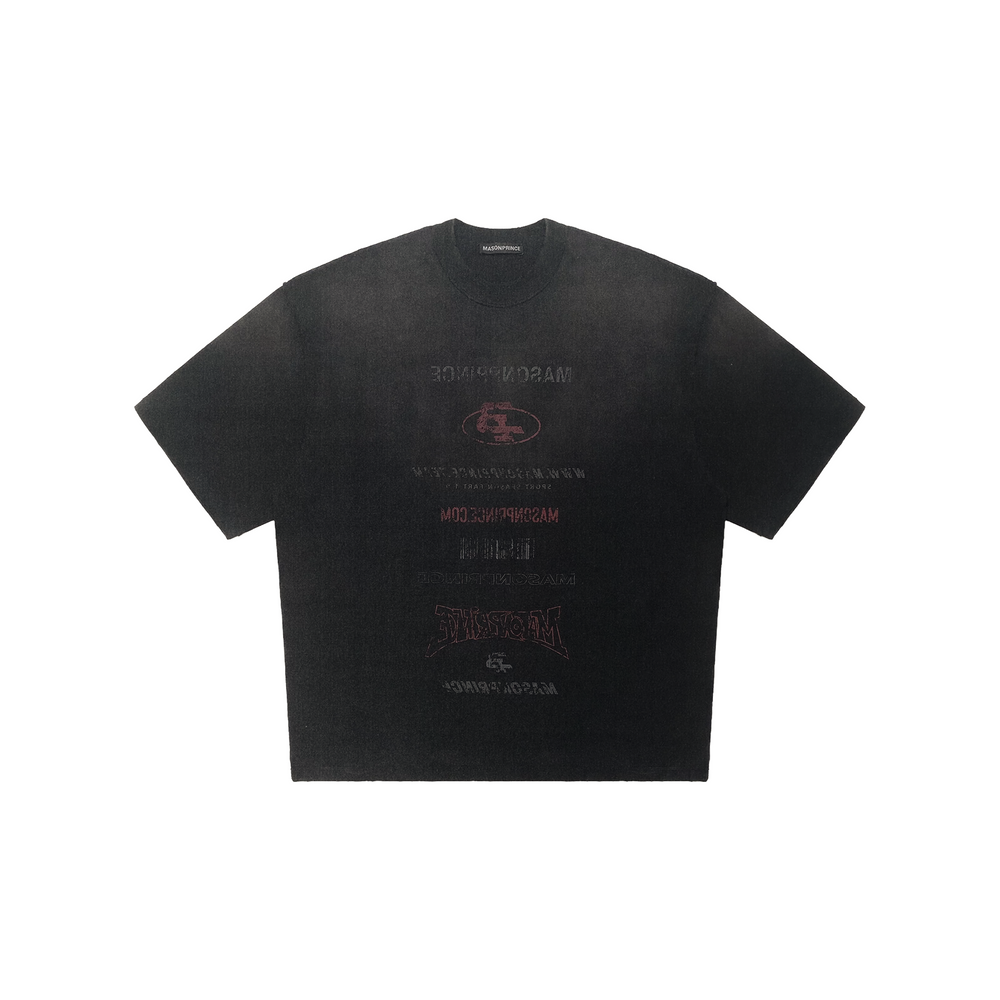 MASONPRINCE Breakthrough Thinking Distressed Tee Washed Black (FW24)
