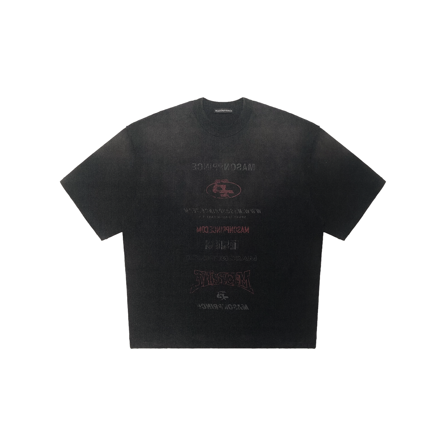 MASONPRINCE Breakthrough Thinking Distressed Tee Washed Black (FW24)