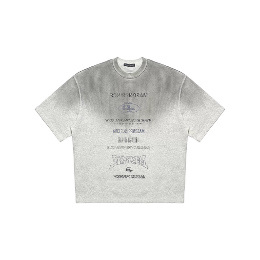 MASONPRINCE Breakthrough Thinking Distressed Tee Whiteish Grey (FW24)