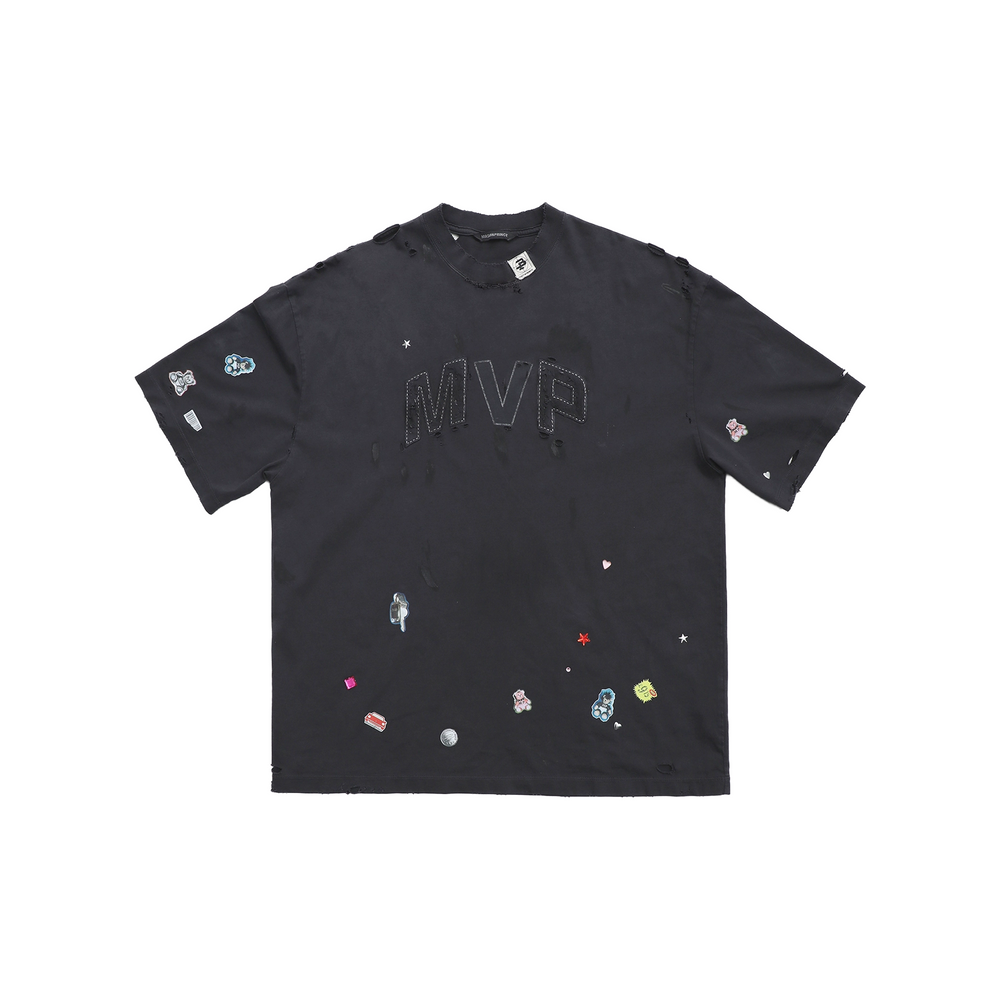 MASONPRINCE Capsule Battle Damaged Edition Sticker Tee Iron Grey (SS25)