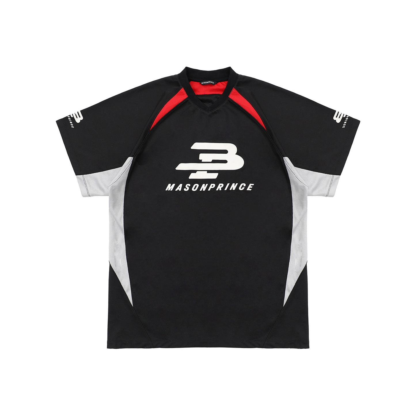 MASONPRINCE Contrast Colour V-Neck Jersey Black (SS25)