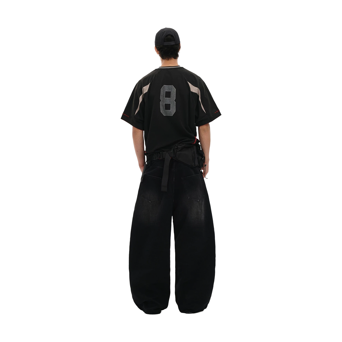 MASONPRINCE Deconstructed Patchwork Number 8 Jersey Black (SS26)