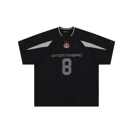 MASONPRINCE Deconstructed Patchwork Number 8 Jersey Black (SS26)