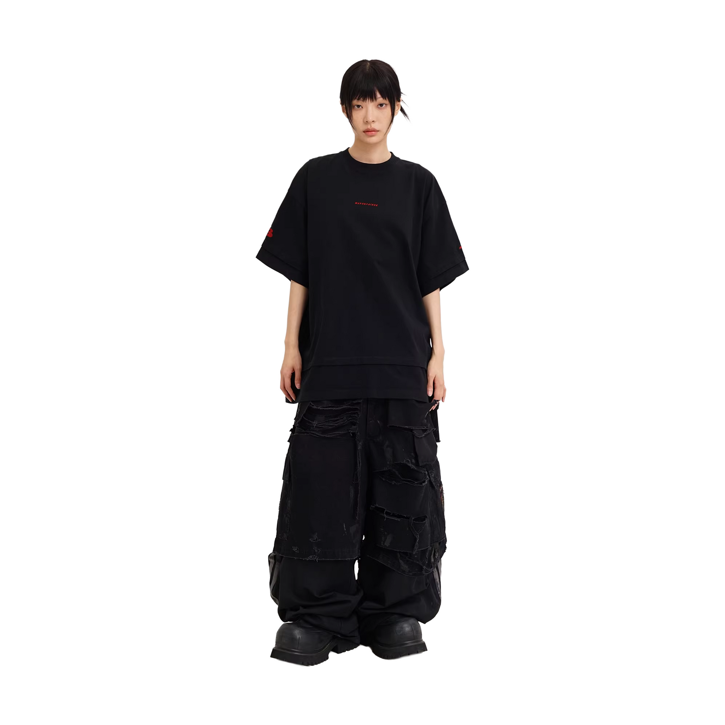 MASONPRINCE Double Golden Ratio S/S Tee Black/Red (SS26)