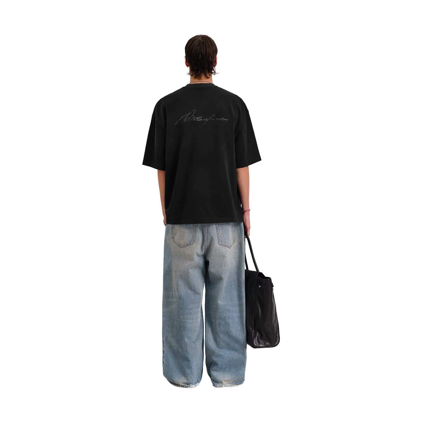 MASONPRINCE Fireworks Rhinestone Distressed S/S Tee Black (SS26)