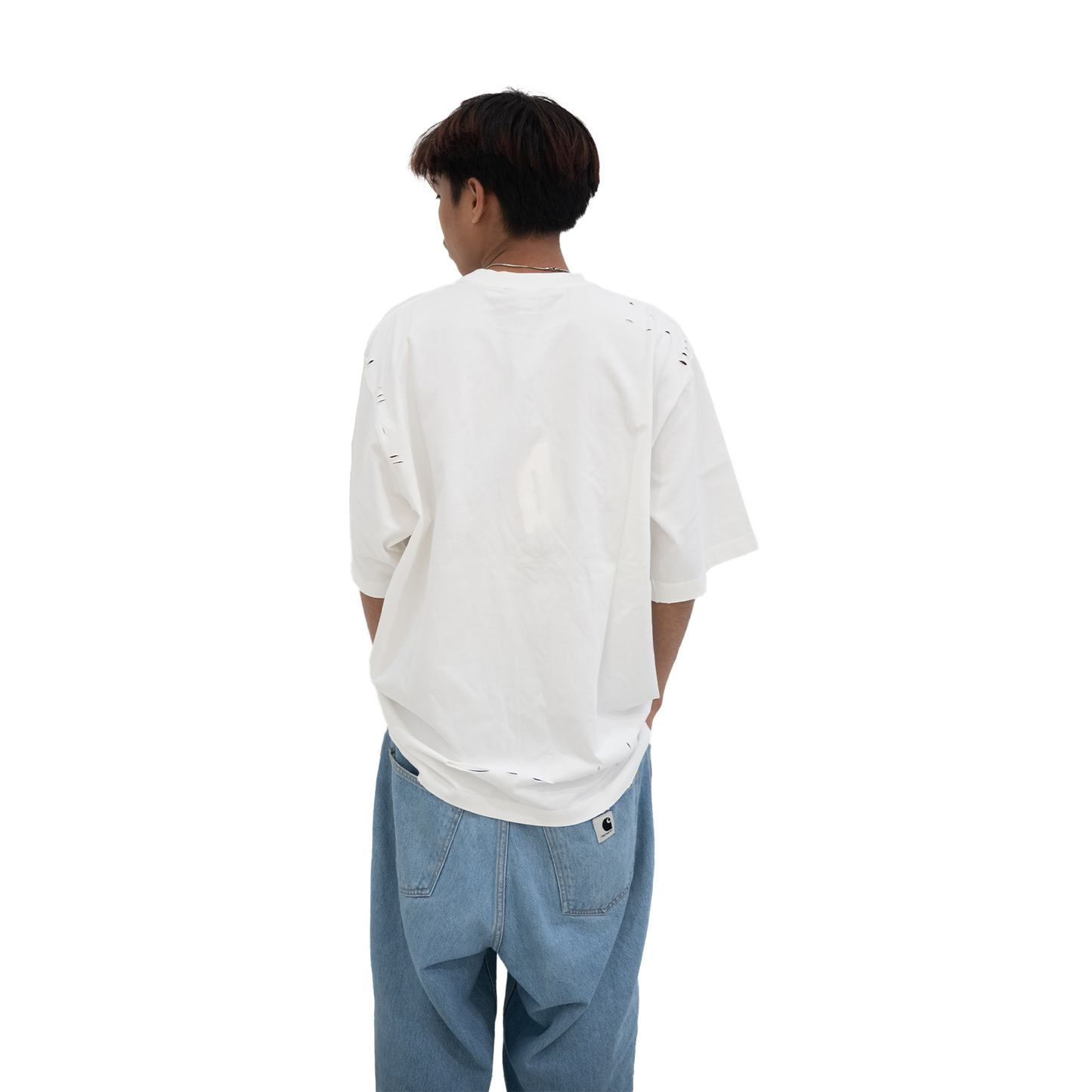 MASONPRINCE Football Washed Damaged Tee White (SS24)