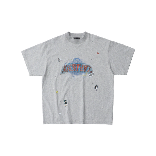 MASONPRINCE Fun Earth Series Summer Holiday Knitted Tee Heather Grey (SS25)